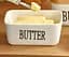Маслянка керамічна біла з бамбуковою кришкою та ножем Butter 600 мл - мініатюра 5