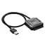 Перехідник Ugreen USB 3.0 Type-A SATA III F + DC Adapter CR108 чорний - мініатюра 3
