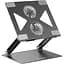 Охолоджувальна підставка для ноутбука до 15.6 дюйма OfficePro LS-121-G 2xfans Aloy Aluminum Gray - мініатюра 2