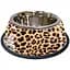Миска для тварин Croci Animalier Leopard з гумовою підставкою 0.37 л 20 см - мініатюра 1