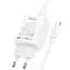 МЗП Hoco C143A Benefit PD20W (1USB-C) + кабель Type-C to Type-C White - мініатюра 7