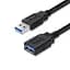 Кабель USB 3.0 AM - USB AF, 1.8 м, чорний, ColorWay (CW-CBUF075-BK) - мініатюра 1