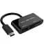 Зчитувач флеш-карт Gembird Type-C SD/TF + USB2.0 (UHB-CR3-02) - мініатюра 1