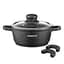 Каструля Ardesto зі скляною кришкою Gemini Anzio 1.2л алюміній чорний kuh0014741 - мініатюра 9