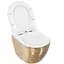 Подвесной унитаз Rea Carlo Flat brush gold REA-C6942, Золотой - миниатюра 4