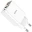 Мережевий зарядний пристрій Hoco C100A PD20W+QC3.0 White [769800] [76039] - мініатюра 3