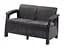 Диван пластиковий садовий Keter Corfu II Love seat графіт - мініатюра 1