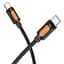 Дата кабель Borofone BX114 Structure Type-C to Type-C 60W (1m) Black - мініатюра 3