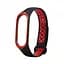 Силіконовий ремінець для фітнес браслета XiaomiXiaomi Smart Band 5 6 7 Black Red Sport Чорний Червоний Спортивний - мініатюра 1