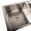 Кухонная мойка Platinum Handmade HDB 780x430x230 на две чаши (квадратный сифон, 3.0/1.0), Нержавеющая сталь - миниатюра 4