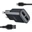 Сетевое зарядное устройство для XO L92C EU dual 2.4A Charger with Lightning cable ( NB103 ) Черный - миниатюра 1