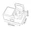 Розетка Horoz Electric Atom, 1-на накладна із заземленням, з кришкою, з 2-м вимикачем, чорно-сіра - мініатюра 2