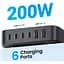 Мережевий зарядний пристрій Ugreen CD271 200W Nexode 2m GaN Desktop Charger Gray [40914] [111097] - мініатюра 4
