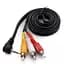 Кабель мультимедійний 3.5mm M to 3xRCA M 1.5m 90° corner Extradigital (KBV1732) - мініатюра 1