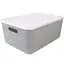 Комплект XL: ящик для хранения МВМ My Home FH-13 XL 360х257х160 мм и крышка FH-16 серый (FH-13/FH-16 GRAY) - миниатюра 1