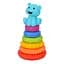 Детская игрушка "Пирамидка Тигренок" Bambi 638-112(Turquoise) 18,5 см, 6 колец - миниатюра 1