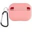 Силиконовый футляр с микрофиброй для наушников Airpods Pro 3 Розовый / Pink - миниатюра 2