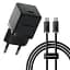 Мережевий зарядний пристрій Baseus Palm Fast Charger Type-C 30W + Cable Type-C to Type-C P10111605113-01 Black - мініатюра 1