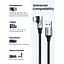 Дата кабель USB 3.0 AM to USB-C 1.0m 60W US385 90° Black Ugreen (20299) - мініатюра 5