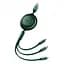 Кабель Baseus Bright Mirror 2 Series 3-in-1 Cable USB to MicroUSB+Lightning+Type-C 3.5A 1.1m CAMJ010006 Green - мініатюра 1