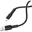 Кабель Borofone BX31 USB to iP 2.4A 1 м silicone TPE connectors чорний - мініатюра 1