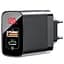 Мережевий зарядний пристрій Baseus Xiaomirror Lake PPS Digital Display Quick Charger 1USB + 1Type-C 3A CCJMHC-A01 Black - мініатюра 1
