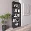 Книжкова полиця стелаж Vays D-6 Антрацит з 5 відкритих секцій ЛДСП 60x30x178 см для дому офісу вітальні - мініатюра 1
