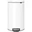 Бак для сміття Brabantia Pedal Bin Flat Back, 30 л, білий (485206) - мініатюра 1