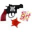 Игрушечный револьвер Golden Gun с пистонами и значком DENA 238GG - миниатюра 1