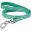 Поводок для собак BronzeDog Barksi Classic кожаный с серебряным тиснением Море S 120х1 см бирюзовый - миниатюра 1