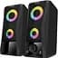 Колонки 2.0 Real-El S-107 Black, 2 x 3 Вт, USB, mini - jack 3.5 мм, RGB - підсвічування (EL121100017) - мініатюра 1
