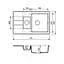 Кухонная мойка Adamant ANILA графит 645x495x200 мм, с крылом 64,5 см - миниатюра 3
