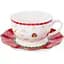 Чайный набор Lefard Christmas Delight, 250 мл, белый с красным (985-145) - миниатюра 2
