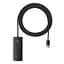 USB-хаб Baseus Lite Series 4-Port (USB-A to USB 3.0*4) 2m WKQX030201 Black - мініатюра 1