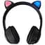 Дитячі навушники Cat MZ-023 Bluetooth RGB підсвічування FM microSD з котячими вушками чорний - мініатюра 1