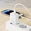 МЗП Hoco C143A Benefit PD20W (1USB-C) + кабель Type-C to Type-C White - мініатюра 8