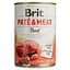 Влажный корм для собак Brit Pate & Meat Beef с говядиной и индейкой 400 г - миниатюра 1