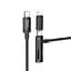 Кабель Hoco U135 2 в 1 Type-C to Lightning/ Type-C 1,2 м черный - миниатюра 1