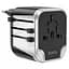 Сетевое зарядное устройство Hoco AC5 2 USB (EU, US, UK, AUS) серебристо-черный - миниатюра 5