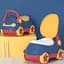 Дитячий горщик Babyhood автомобіль з м'яким сидінням BH201 Синій - мініатюра 5