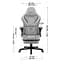 Компьютерное кресло Huzaro Force 4.6 Grey ткань - миниатюра 9