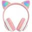 Бездротові навушники Cat ear VZV-23M/7805 Bluetooth з вушками з LED підсвіткою Рожеві - мініатюра 2