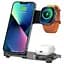 БЗУ WIWU Wi-W005 3 in 1 Wireless Charger Black - миниатюра 3