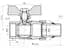 Кран кульовий Thermo Alliance "Американка" Forte 3/4" ВЗ прямий, антипротікання, метелик SF222W20 - мініатюра 4