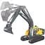 Автомодель Bburago Construction Экскаватор Volvo EC220E (18-32086) - миниатюра 5