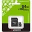 Карта пам'яті Kingston microSDXC Canvas Select Plus 64GB Class 10 UHS-I U1 V10 A1 + SD адаптер (SDCS3/64GB) [145140] - мініатюра 3