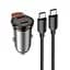 Адаптер автомобильный Hoco Rigorous port Car charger NZ16B (Type-C to Type-C) |2Type-C, 45W/3A, PD25W/QC| - миниатюра 1