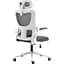 Офісне крісло GT Racer X-5728 White/Gray [125606] - мініатюра 5