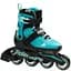 Ролики Rollerblade Microblade 2024 36,5-40 Чорний-Бірюзовий - мініатюра 1