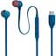 Навушники провідні JBL T310C USB-C (JBLT310CBLU) з мікрофоном сині - мініатюра 1